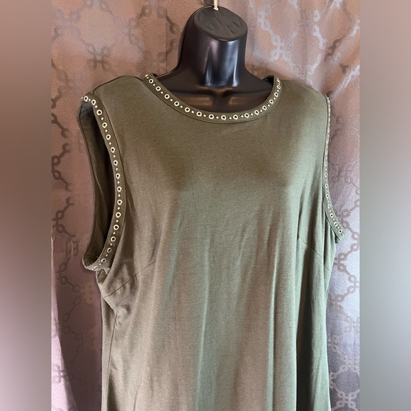 Bar III Women’s 2XL Olive Green Dress - Picture 4 of 6